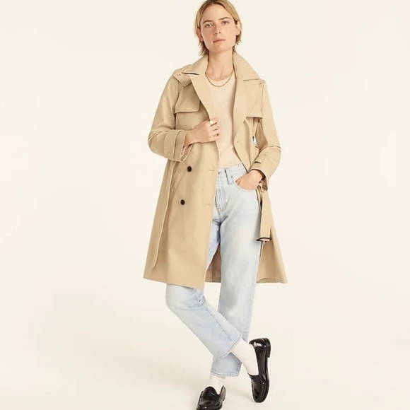 J. Crew New Icon Trench Coat #BF456- Vintage Khaki - Picture 2 of 12